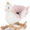 Wooden Swan with Wheels and Rocking