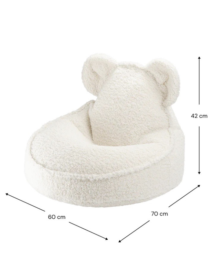 Childrens Puff Bear Cream White Wigiwama Childrens Puff Bear Cream White Wigiwama