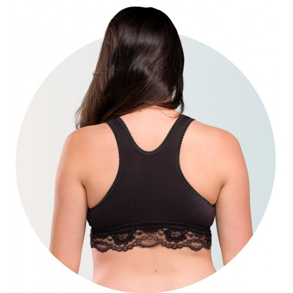 Carriwell Organic Δαντελένιο Σουτιέν Θηλασμού Κρουαζέ - Λευκό - L