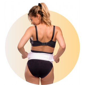 Ρυθμιζόμενη Ζώνη Υποστήριξης με Velcro - ΜΑΥΡΟ - S/M