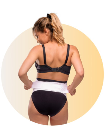 Ρυθμιζόμενη Ζώνη Υποστήριξης με Velcro - ΜΑΥΡΟ - L/XL
