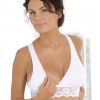 Carriwell Organic Δαντελένιο Σουτιέν Θηλασμού Κρουαζέ - Λευκό - L