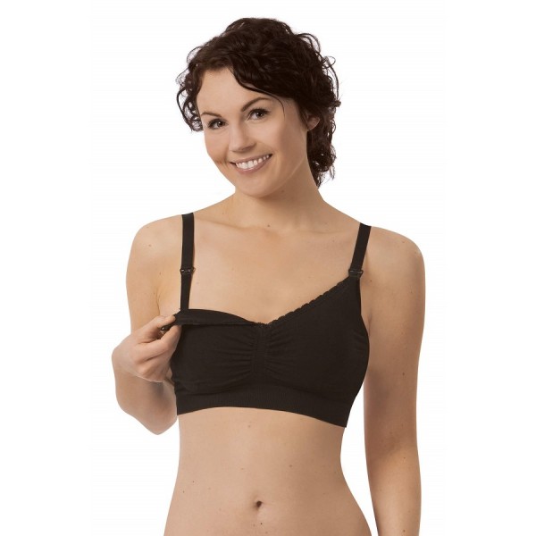 Carriwell Σουτιέν Θηλασμού Οργανικό Χωρίς Ραφές - ΜΑΥΡΟ - Xlarge