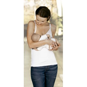 Carriwell Τοπ Θηλασμού χωρίς ραφές (Μπλουζοσουτιέν) - Λευκό - S
