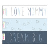 Minene Μουσελίνες Σετ των 3 (I love mommy) - Άσπρο/Μαύρο  |  MN21384