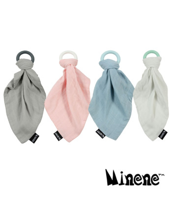 Minene Μασητικό Σιλικόνης με Πανάκι Νάνι - Γκρι