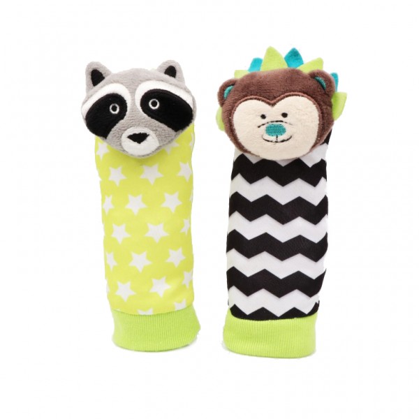 Bbluv Duo – Κάλτσες με κουδουνίστρα - Σκαντζόχοιρος/Ρακούν