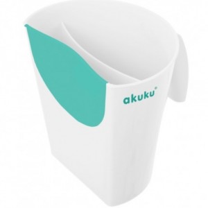 Κύπελλο για μπάνιο akuku - Λευκό/ Τυρκουάζ