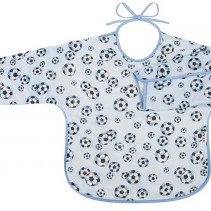 Αδιάβροχη Βαμβακερή Σαλιάρα με Δέσιμο και Μανίκι - ποδόσφαιρο