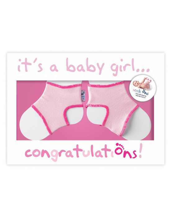 Sock Ons – Congratulations Card - ΡΟΖ