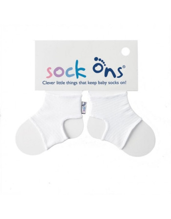 Sock Ons – Για να μην βγάζει τις κάλτσες του (0-6 μηνών) - Λευκό  |  SOS-WHITE