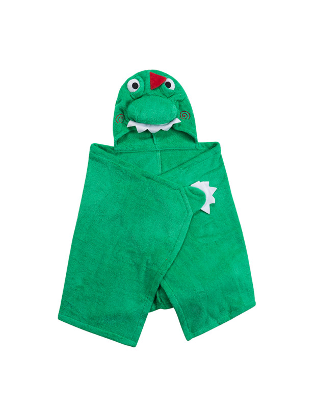 Zoocchini Hooded Baby Bath Towel  Devin the Dinosaur