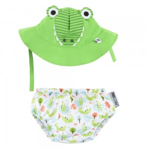 Σετ Μαγιό και Καπέλο UPF50  Αλιγάτορας - 6-12m