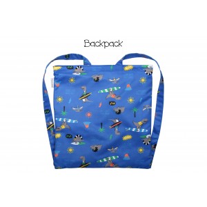Flapjackkids Dino Backpack Kids Beach Towel Blue 145x71cm