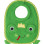 Zoocchini Flippy The Frog Bib Fabric with Hoop & Loop Fastener Green for 6 m+