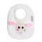 Zoocchini Lola the Lamb Bib Fabric with Hoop & Loop Fastener White for 6 m+
