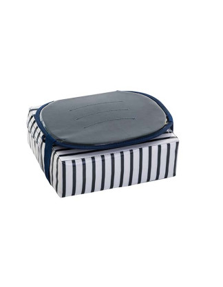 Baby to Love Portable Fabric Booster Seat for Chair Easy Up Booster Blue Striped