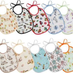 Αδιάβροχη Βαμβακερή Σαλιάρα με Δέσιμο