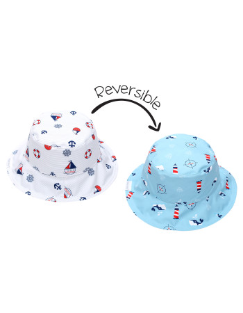 Καπέλο Διπλής Όψης UPF 50  – Nautical - MEDIUM 2-4 yrs  |  FJKPH545M