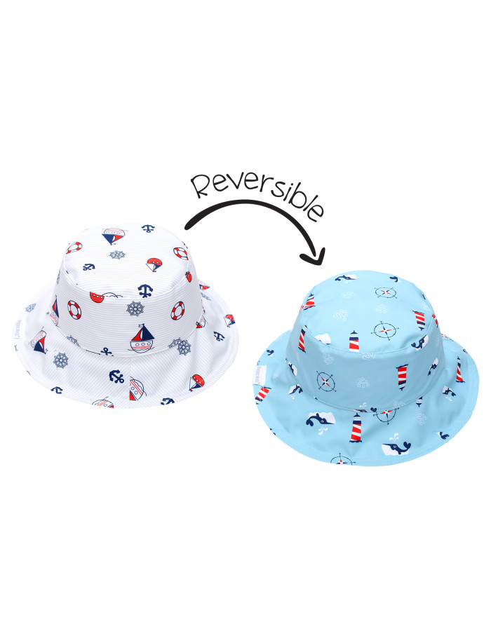 Καπέλο Διπλής Όψης UPF 50  – Nautical - MEDIUM 2-4 yrs  |  FJKPH545M