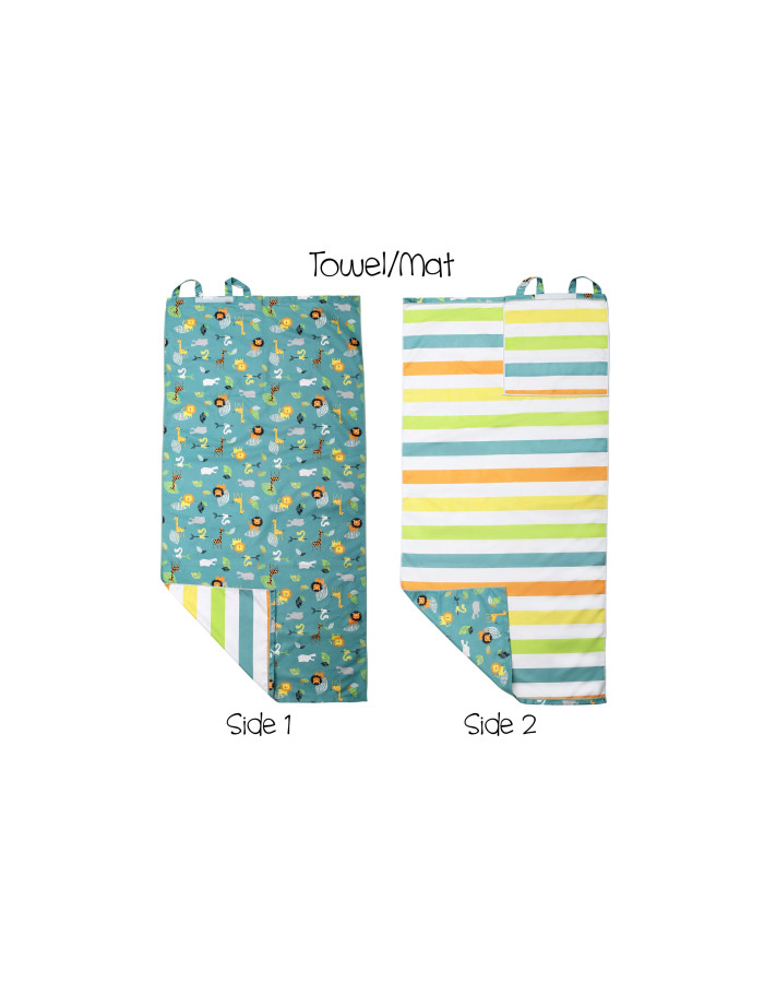 Flapjackkids Backpack Kids Beach Towel zoo 145x71cm