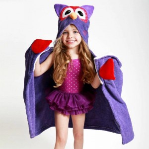 Zoocchini Hooded Baby Bath Towel  Olive the Owl