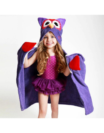 Zoocchini Hooded Baby Bath Towel  Olive the Owl