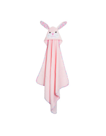 Zoocchini Hooded Baby Bath Towel Beatrice The Bunny Pink