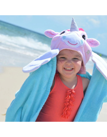 Zoocchini Hooded Baby Bath Towel  Allie the Alicorn