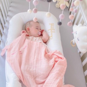 Minene Bamboo Muslin Swaddle Wrap Blue 120x100cm.