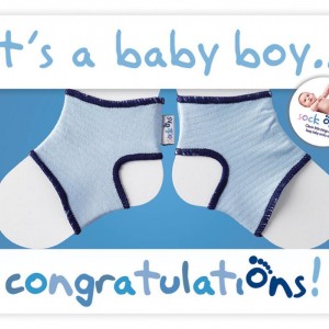 Sock Ons – Congratulations Card - Γαλάζιο
