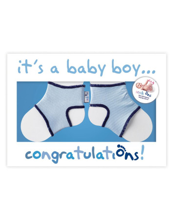 Sock Ons – Congratulations Card - Γαλάζιο