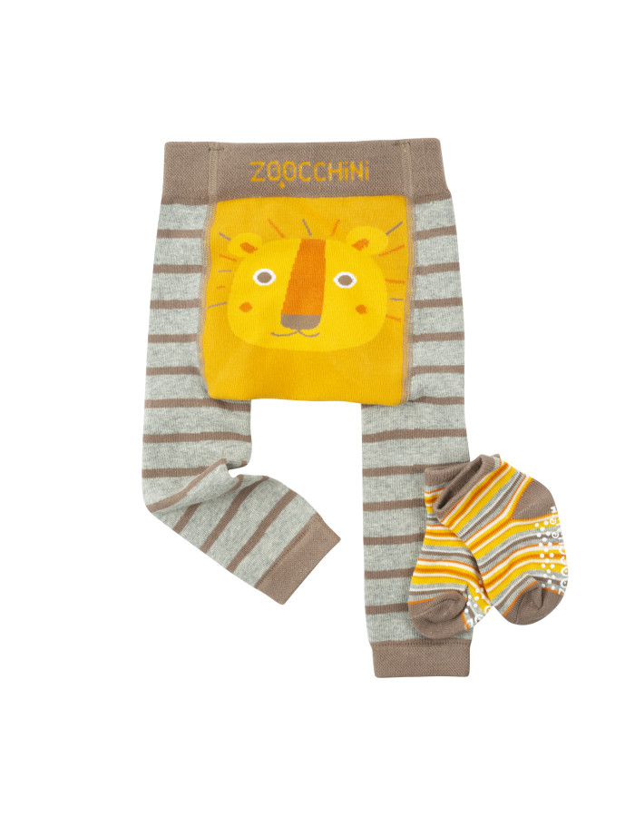 Grip Easy Crawler Pants & Socks Set – Leo the Lion - 6-12  |  ZOO12511 (6-12M)