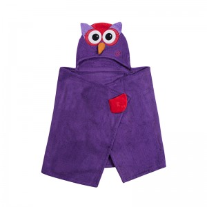 Zoocchini Hooded Baby Bath Towel  Olive the Owl