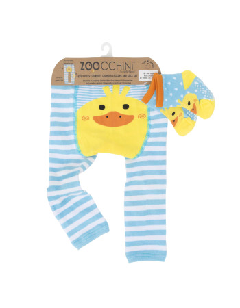 Grip Easy Crawler Pants & Socks Set –  Puddles the Duck - 6-12  |  ZOO12503-6m-12m