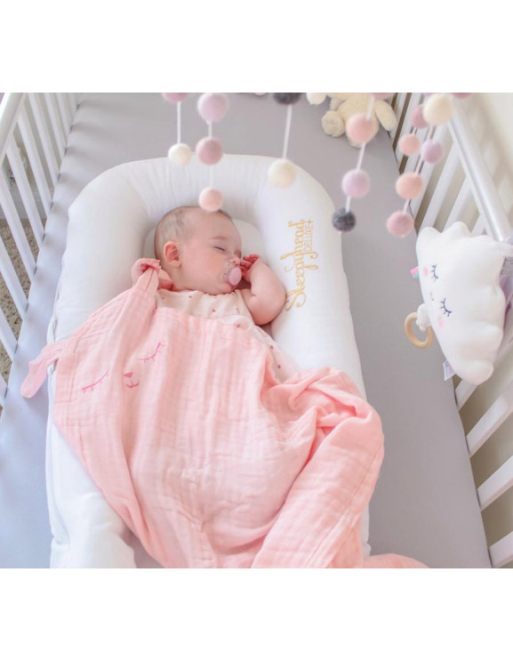 Minene Bamboo Muslin Swaddle Wrap Blue 120x100cm.