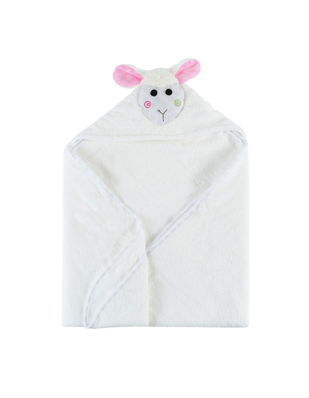 Zoocchini Hooded Baby Bath Towel  Lamb