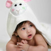 Zoocchini Hooded Baby Bath Towel  Lamb