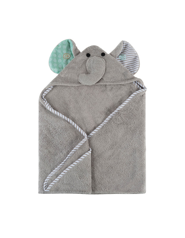 Zoocchini Hooded Baby Bath Towel  Elephant