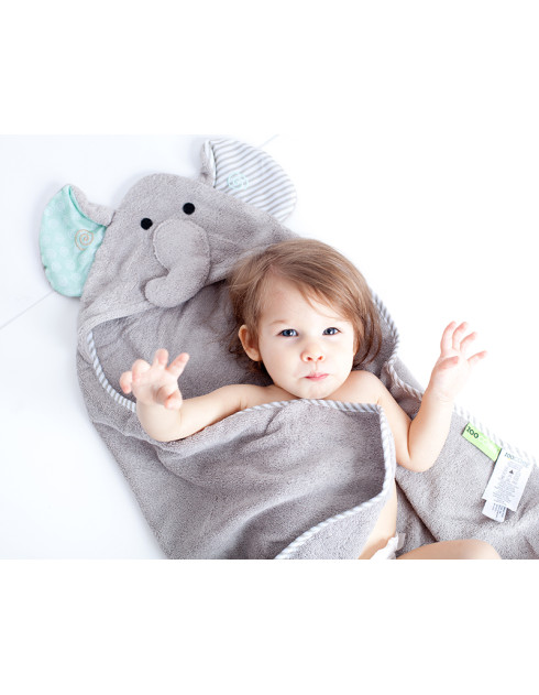 Zoocchini Hooded Baby Bath Towel  Elephant