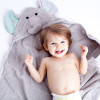Zoocchini Hooded Baby Bath Towel  Elephant