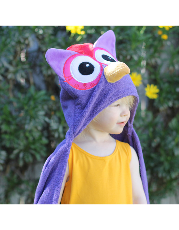 Zoocchini Hooded Baby Bath Towel  Olive the Owl