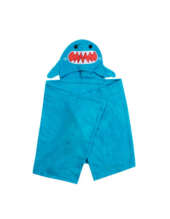 Zoocchini Hooded Baby Bath Towel Sherman The Shark Light Blue