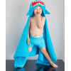 Zoocchini Hooded Baby Bath Towel Sherman The Shark Light Blue