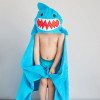 Zoocchini Hooded Baby Bath Towel Sherman The Shark Light Blue