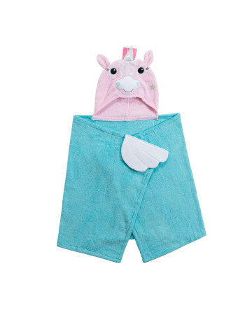 Zoocchini Hooded Baby Bath Towel  Allie the Alicorn