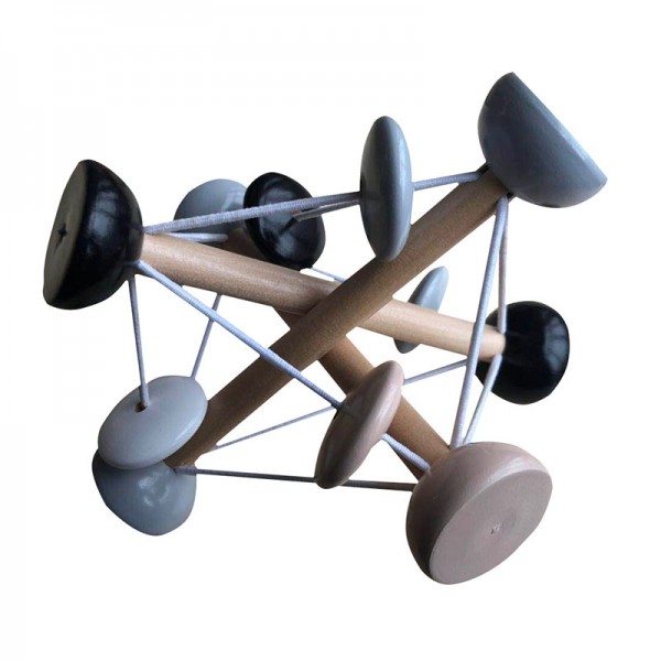 Ξύλινη Ελαστική Κουδουνίστρα - Black