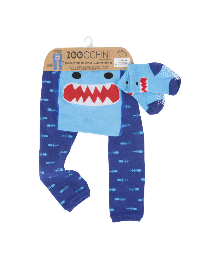 Grip Easy Crawler Pants & Socks Set –  Sherman the Shark - 12-18