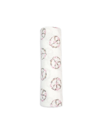 Lulujo Μουσελίνα Bamboo – Peace Swaddling Blanket  |  LJ154