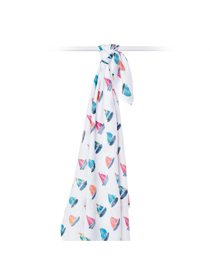 Lulujo Μουσελίνα – Sailboats Swaddling Blanket